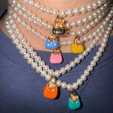 Corgi Enamel Bag Pendant Necklace - floysun