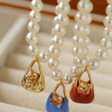 Corgi Enamel Bag Pendant Necklace - floysun