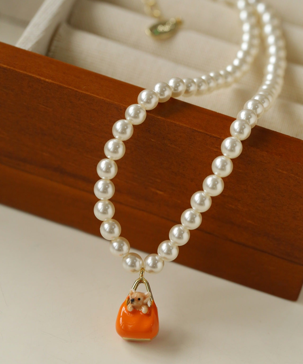 Corgi Enamel Bag Pendant Necklace - floysun