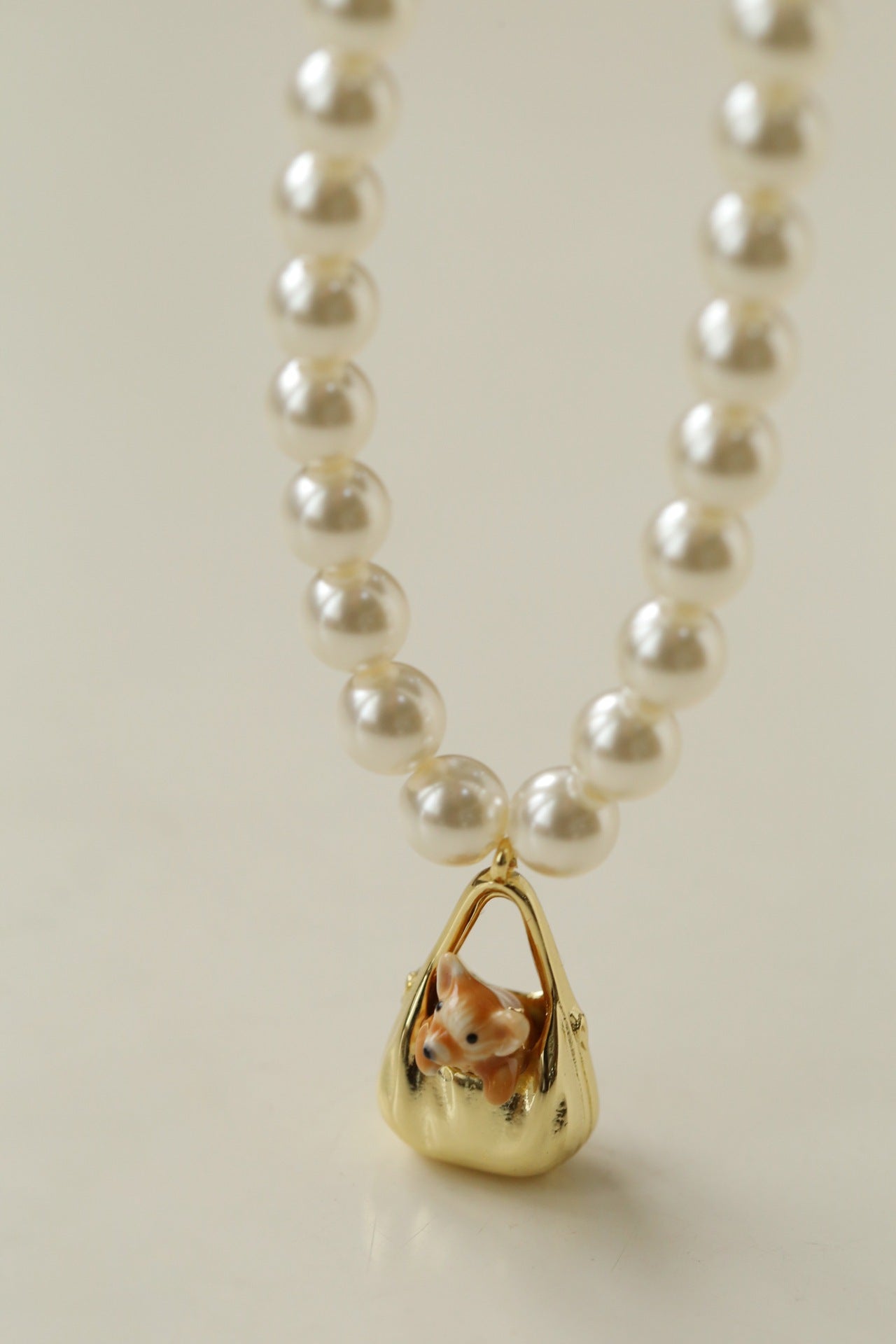 Corgi Enamel Bag Pendant Necklace - floysun