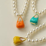 Corgi Enamel Bag Pendant Necklace - floysun