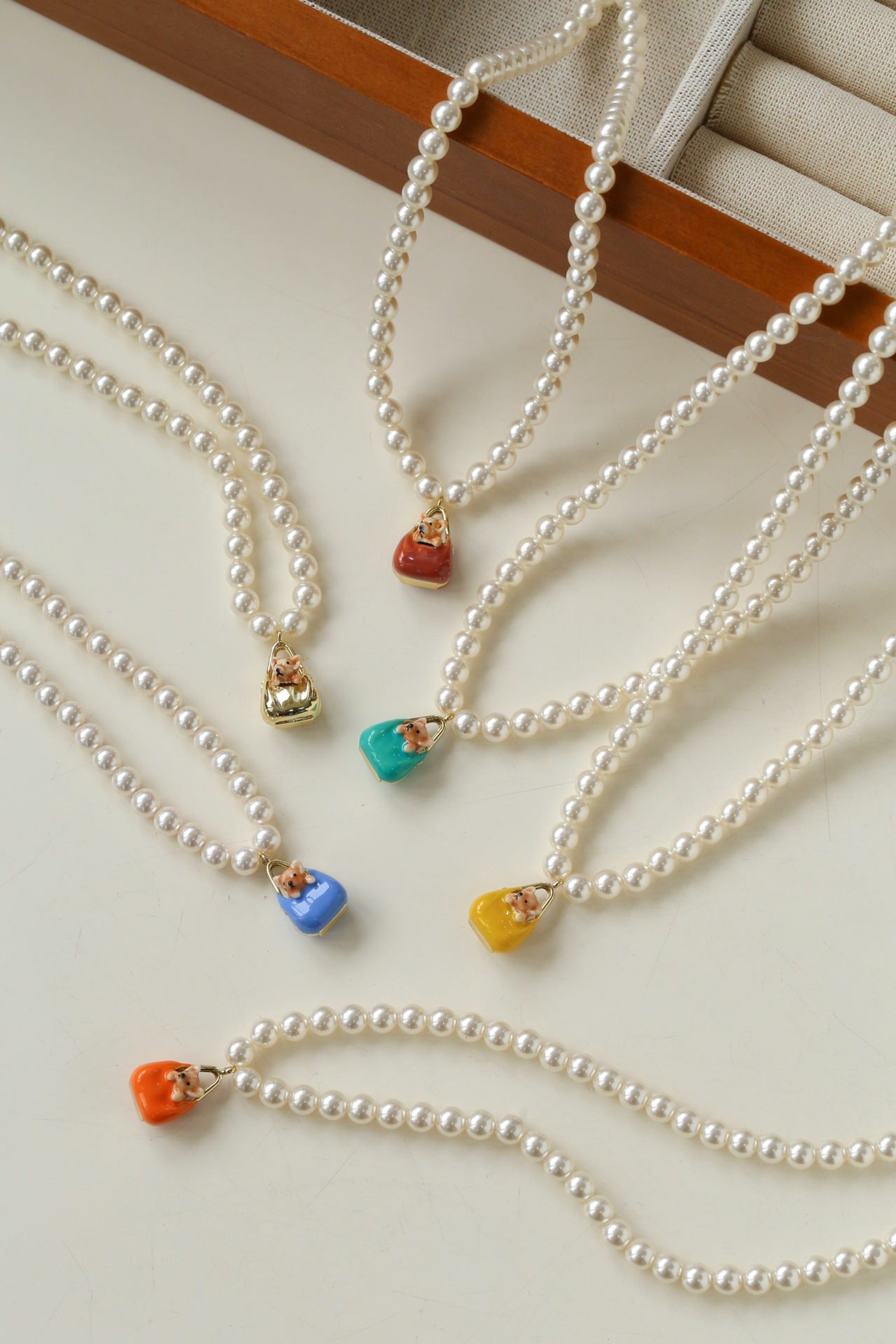 Corgi Enamel Bag Pendant Necklace - floysun