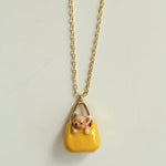 Corgi Enamel Mini Bag Pendant Necklace - floysun
