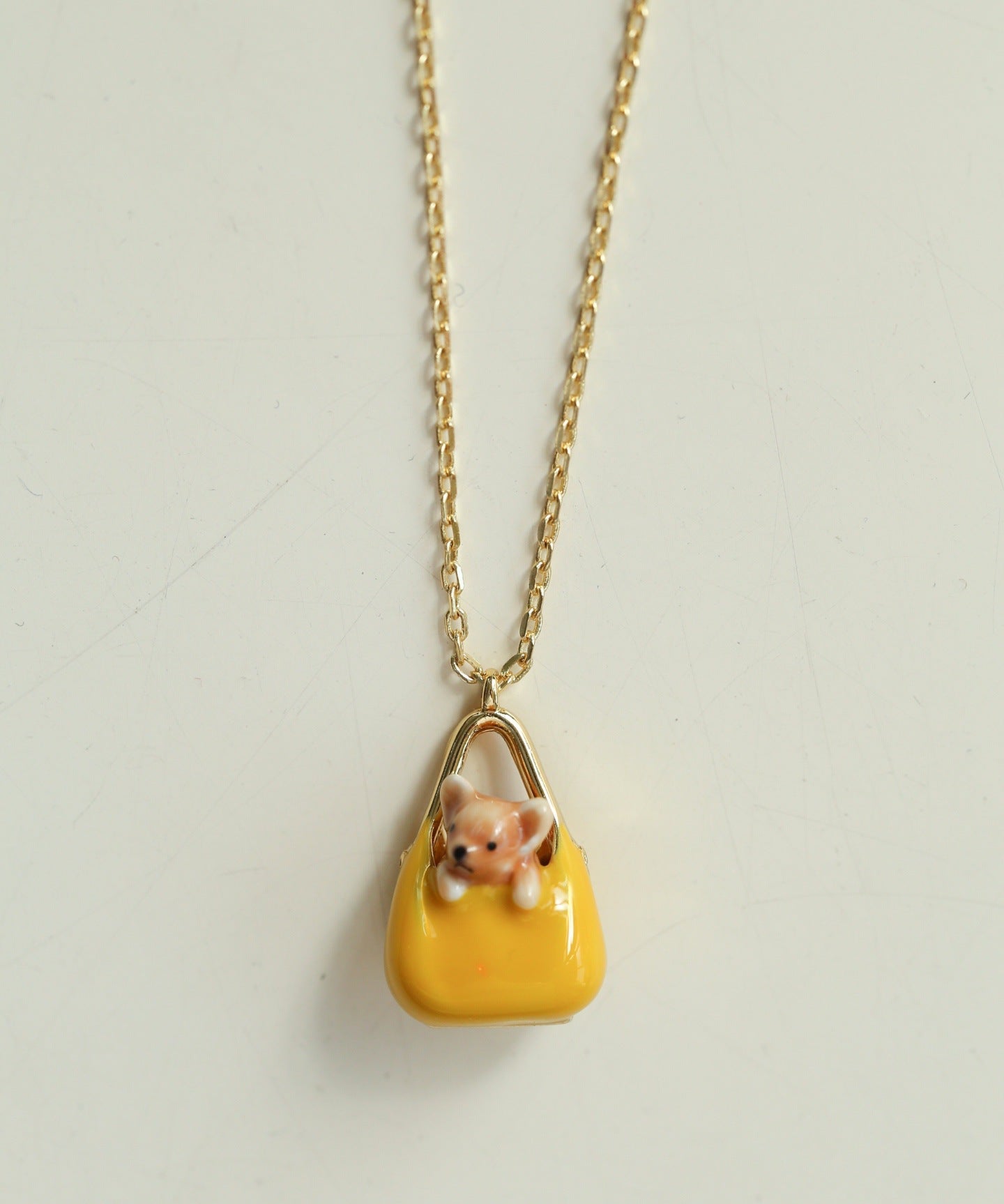 Corgi Enamel Mini Bag Pendant Necklace - floysun