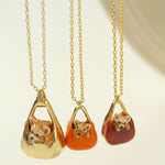 Corgi Enamel Mini Bag Pendant Necklace - floysun