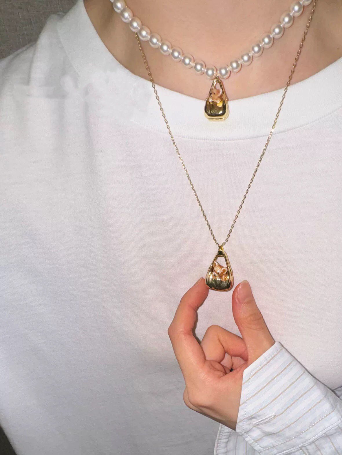 Corgi Enamel Mini Bag Pendant Necklace - floysun