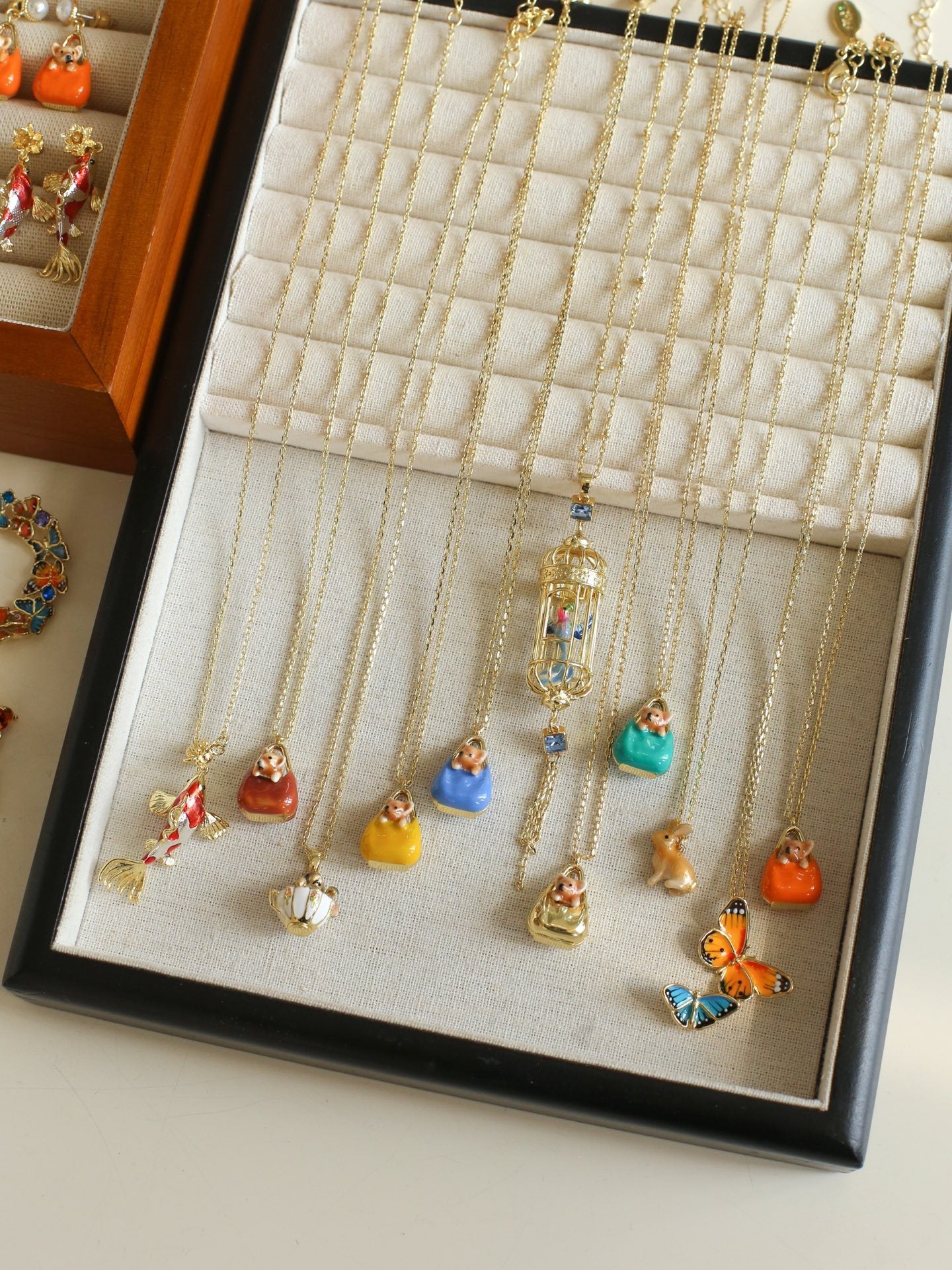 Corgi Enamel Mini Bag Pendant Necklace - floysun