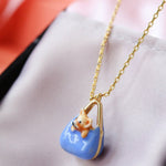 Corgi Enamel Mini Bag Pendant Necklace - floysun