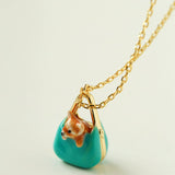 Corgi Enamel Mini Bag Pendant Necklace - floysun