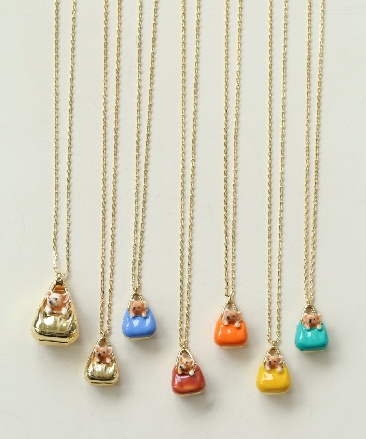 Corgi Enamel Mini Bag Pendant Necklace - floysun