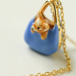 Corgi Enamel Mini Bag Pendant Necklace - floysun