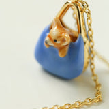 Corgi Enamel Mini Bag Pendant Necklace - floysun
