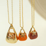 Corgi Enamel Mini Bag Pendant Necklace - floysun