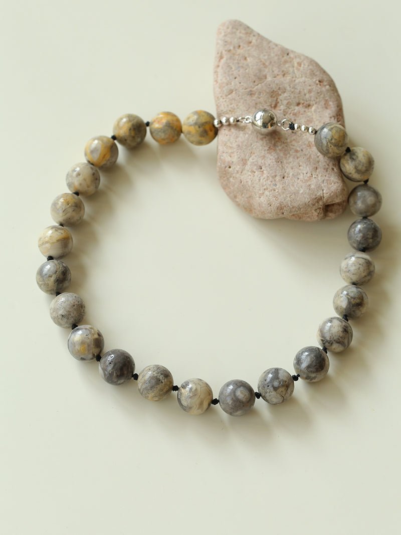 Crazy Agate Beaded Necklace - floysun
