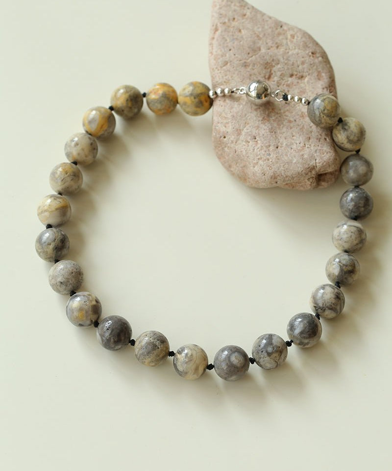 Crazy Agate Beaded Necklace - floysun
