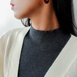 Crescent Moon Semi - Circle Natural Stone Earrings - floysun