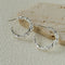 Crinkled Textured C-Hoop Earrings - floysun