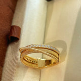 Criss - Cross Pavé Ring - floysun