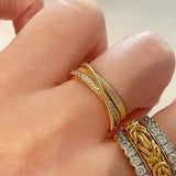 Criss - Cross Pavé Ring - floysun