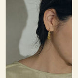 Crochet Hollow Crescent Moon Earrings - floysun