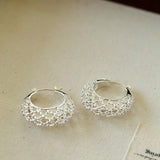 Crochet Hollow Crescent Moon Earrings - floysun