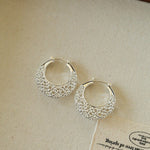 Crochet Hollow Crescent Moon Earrings - floysun