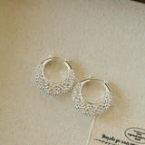 Crochet Hollow Crescent Moon Earrings - floysun