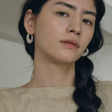 Crochet Hollow Crescent Moon Earrings - floysun