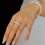 Crown Bloom Adjustable Pearl Ring - floysun