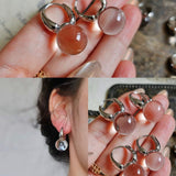 Crystal Clear White Glass Hoop Earrings - floysun