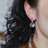 Crystal Clear White Glass Hoop Earrings - floysun