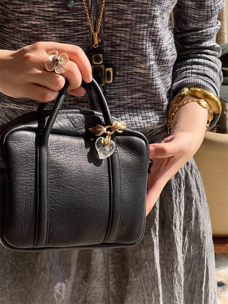 Crystal Heart Flame Wing Brooch - floysun