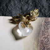 Crystal Heart Flame Wing Brooch - floysun