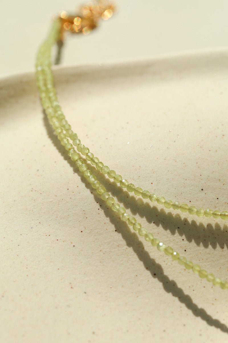 Customizable Smile Face Cat's Eye & Mother - of - Pearl Letter Necklace - floysun