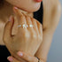 Cute Rabbit Cat Pearl Black Spinel Stretch Ring （Buy One Get One Free） - floysun