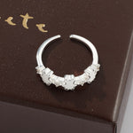 Cute White Enamel Teddy Bear Open Adjustable Ring - floysun