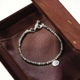 Retro Coastal Map Stone Bracelet - Handcrafted S925 Sterling Silver Ocean Talisman Bangle