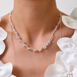 Multi-Wear Hollow Lace Adjustable Pull-Tie Choker Necklace