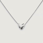 Dainty 3D Heart Pendant Necklace - Minimalist 925 Sterling Silver Choker - floysun