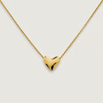 Dainty 3D Heart Pendant Necklace - Minimalist 925 Sterling Silver Choker - floysun