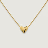 Dainty 3D Heart Pendant Necklace - Minimalist 925 Sterling Silver Choker - floysun