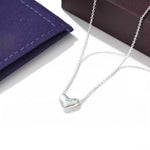 Dainty 3D Heart Pendant Necklace - Minimalist 925 Sterling Silver Choker - floysun