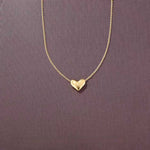 Dainty 3D Heart Pendant Necklace - Minimalist 925 Sterling Silver Choker - floysun