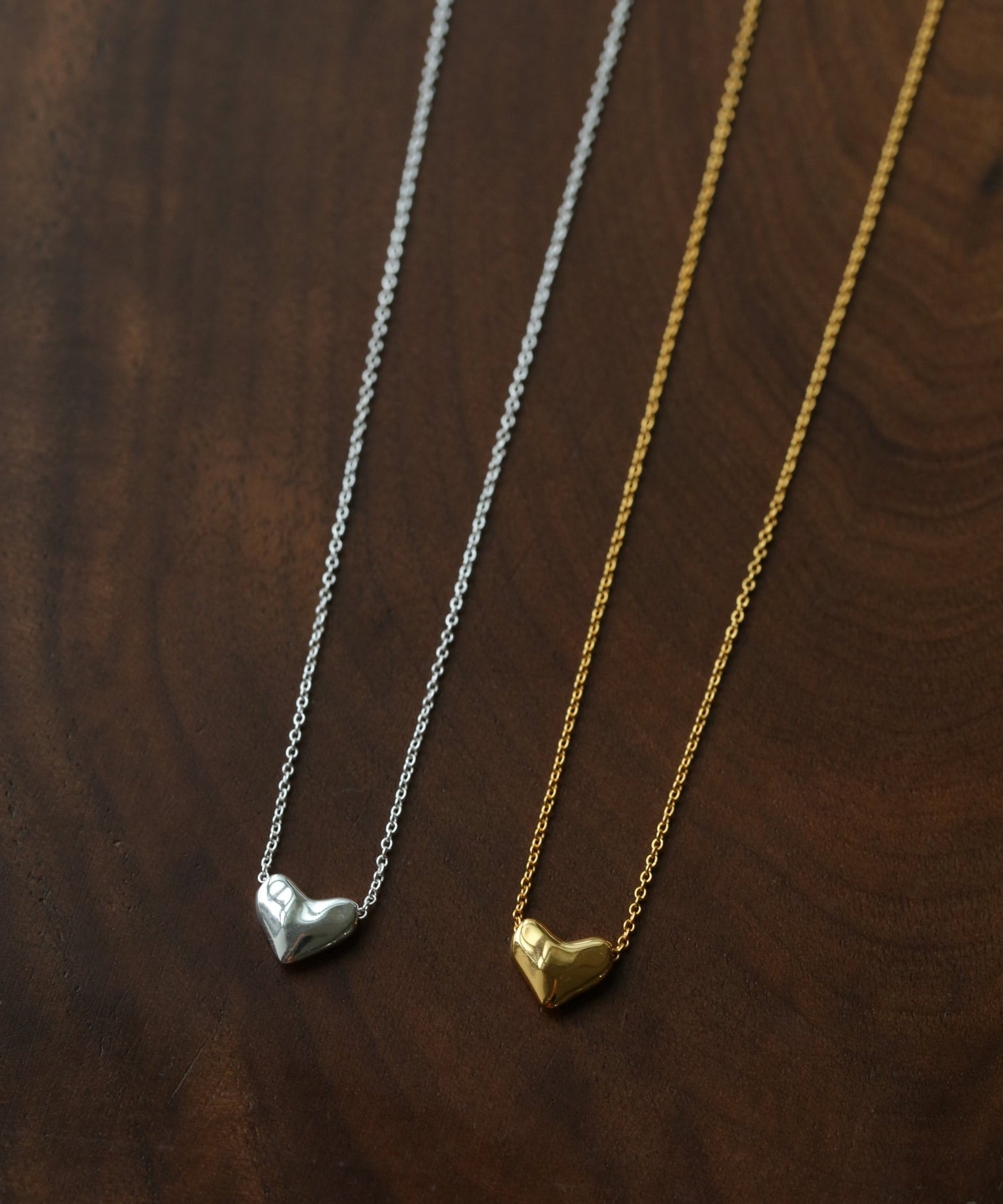 Dainty 3D Heart Pendant Necklace - Minimalist 925 Sterling Silver Choker - floysun