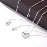 Dainty 3D Heart Pendant Necklace - Minimalist 925 Sterling Silver Choker - floysun