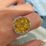 Dainty Yellow Diamond Daisy Ring – Floral Engagement Style - floysun