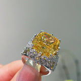 Dainty Yellow Diamond Daisy Ring – Floral Engagement Style - floysun