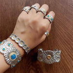 Daisy Bloom Open Cuff Bracelet - floysun