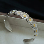 Daisy Bloom Open Cuff Bracelet - floysun