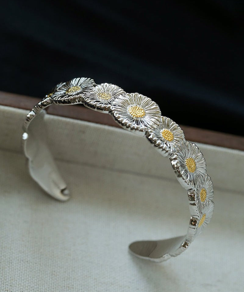 Daisy Bloom Open Cuff Bracelet - floysun